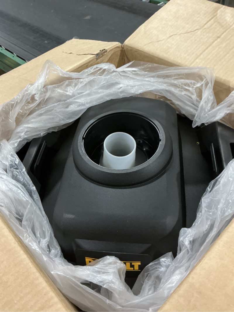 Condition photo showing As Is for DEWALT Dust Separator with 6 Gallon Poly Tank, 99.5% Efficiency Cyclone Dust Collector, High-Performance Cycle Powder Collector Filter, DXVCS002, Yellow