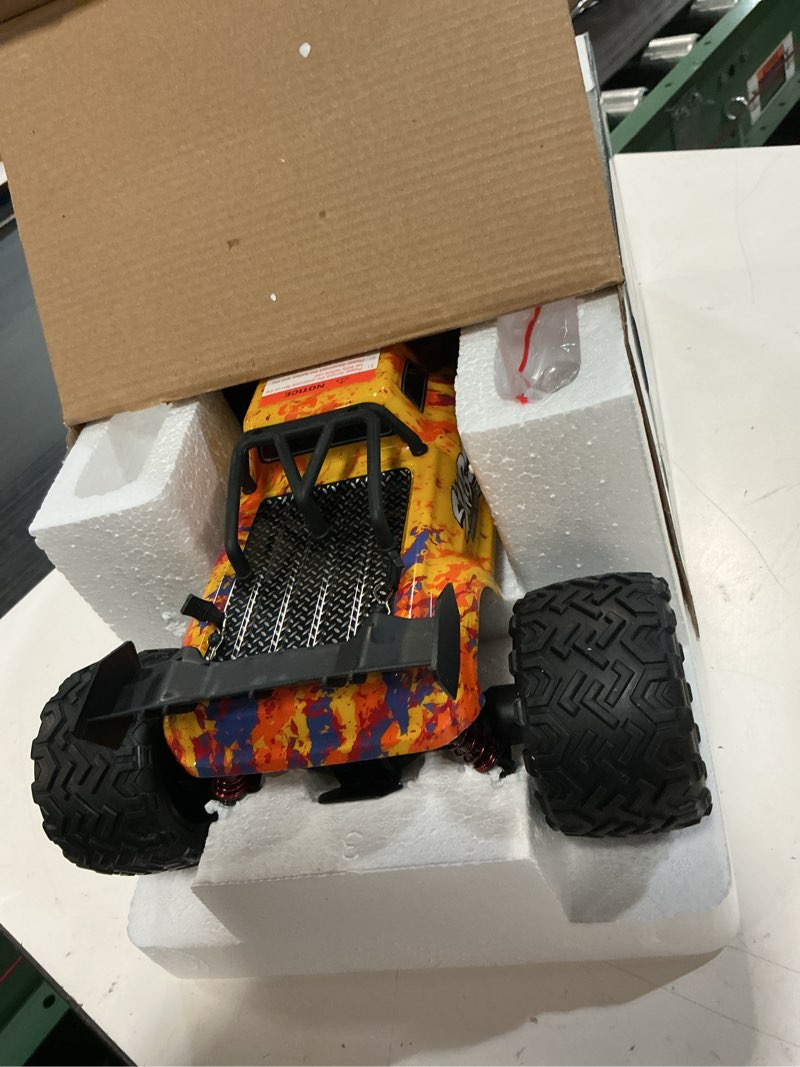 Condition photo showing Good Condition for 1/10 scale fast rc cars, 48km/h 4wd off-road high speed remote control trucks for adults and kids boys, all terrain truck toys gifts yellow 9203e-yellow