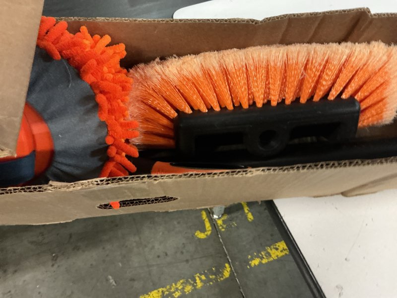 Condition photo showing New/Like New for 26ft reach car wash kit with 5-20ft telescopic extension pole, car wash brush with long handle, wheel tire brush, car wash mop, mitt, squeegee for cleaning car, suv, rv, boats, solar panels 20 ft