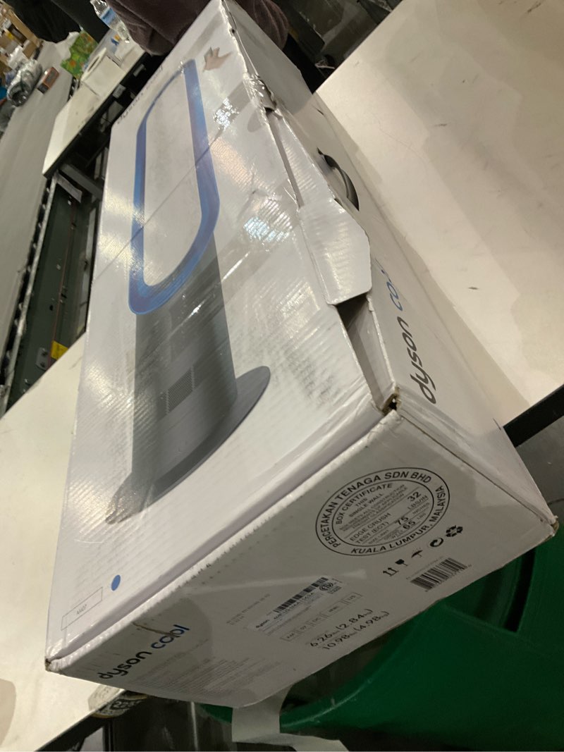 Condition photo showing As Is for Dyson Cool AM07 Air Multiplier Bladeless Tower Fan, 70° oscillation, 10 levels (Iron/Blue)