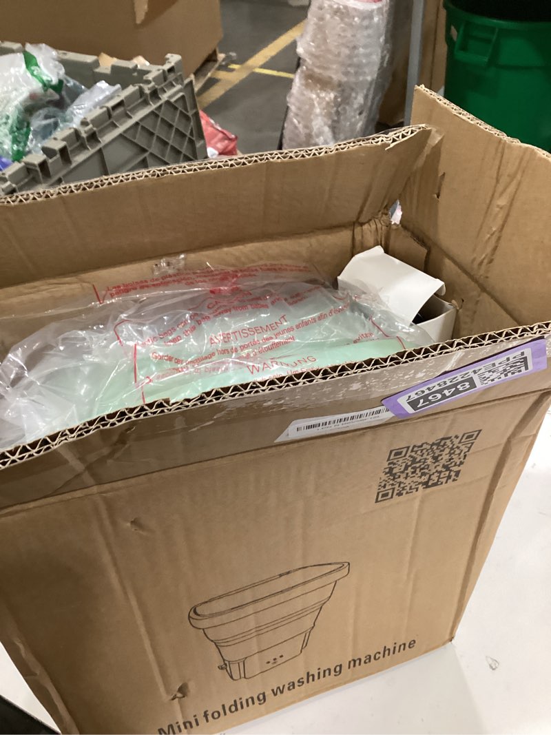 Condition photo showing New/Like New for Portable Washing Machine, 15L Upgraded Large Capacity Foldable Mini Washer, Small Washing Machine for Apartments Travel Laundry Camping RV Dorm, Green