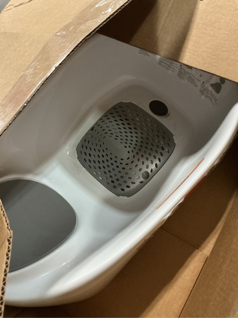 Condition photo showing Good Condition for boon soak 3 stage baby bathtub - baby bath tub with three support positions for newborn to toddlers - color changing drain plug for ideal bath temperature - gray - ages 0 to 18 months and up white 1 count (pack of 1)
