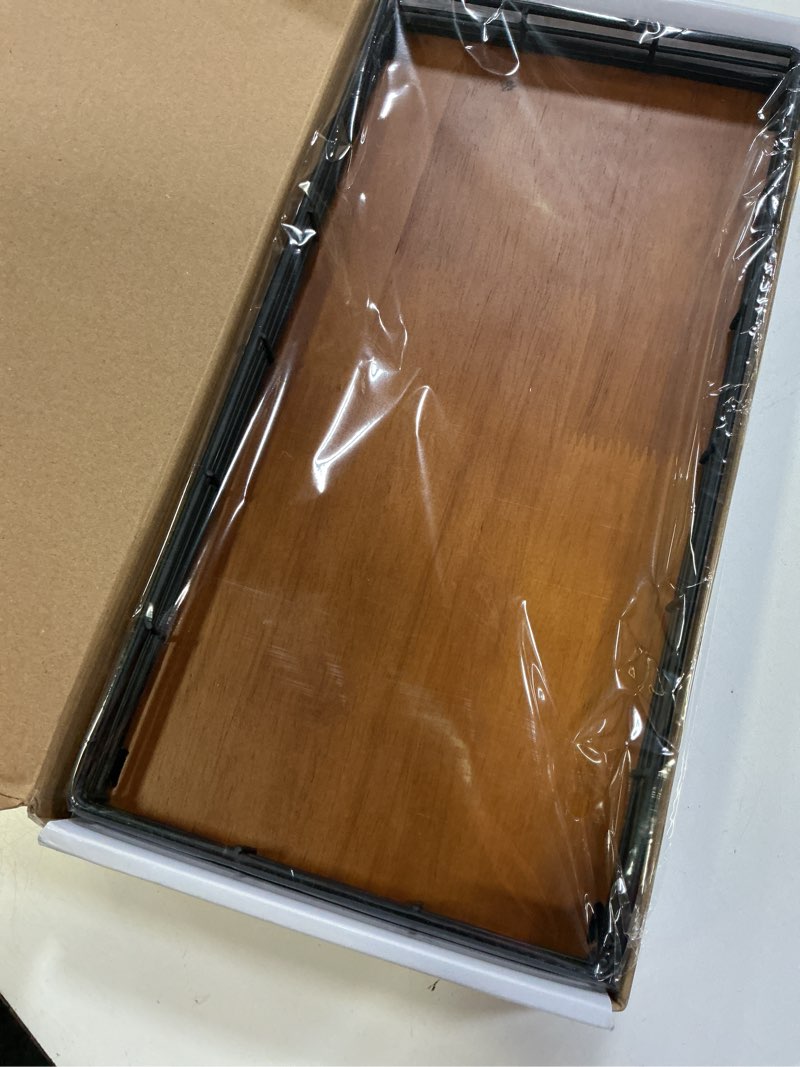 Condition photo showing New/Like New for oak bathroom toilet tank tray, 13" wood back of toilet paper storage tank topper basket, vanity tray for perfume makeup candle toiletry organizer for kitchen coffee table walnut tray decor walnut 13" x 6.5" x 1.5"