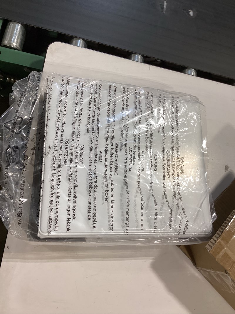 Condition photo showing Good Condition for 4 pcs 11 x 17 inch 3 ring binders 1.5 inch rings heavy duty view plastic flexible d ring binders economy holds 11" x 17" paper for artwork blueprints, office, home, work places(white) 1.5 inch white 4