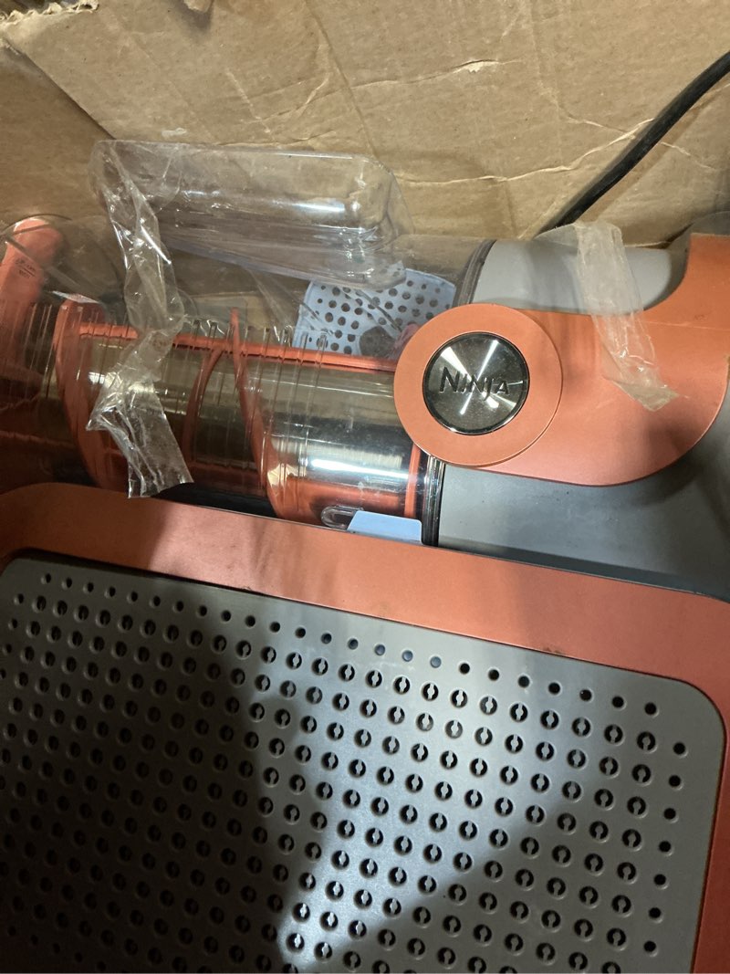 Condition photo showing As Is for ninja slushi max xxl smart frozen drink maker | top performance & smart technology, party-size 150oz capacity, no ice needed, 6 programs, ideal temp & texture up to 12 hours | peach fs605