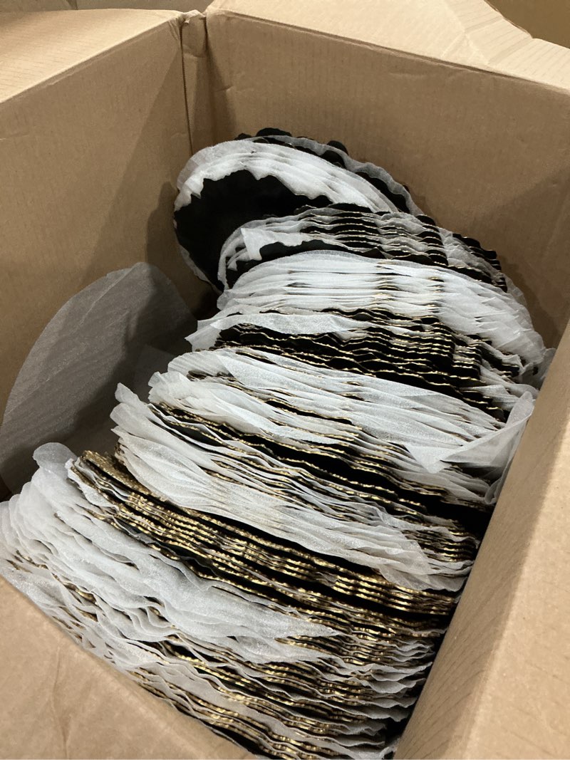 Condition photo showing New/Like New for tiger chef gold charger plates - plate chargers for dinner plates - wedding décor place setting (100, gold reef) 100 gold reef