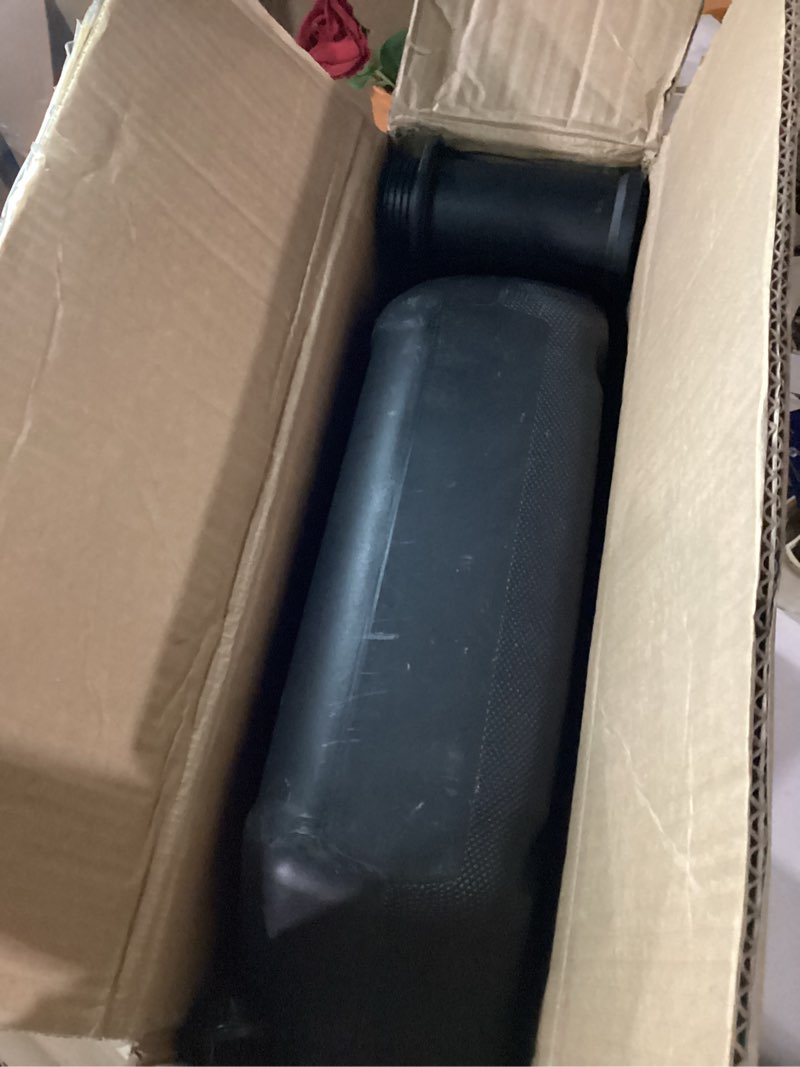 Condition photo showing As Is for Outsunny Square Patio Umbrella Base Holder, Heavy Duty Outdoor Umbrella Stand Base, Filled Up to 55lbs with Stand or 44lbs with Water for Garden, Poolside, Black