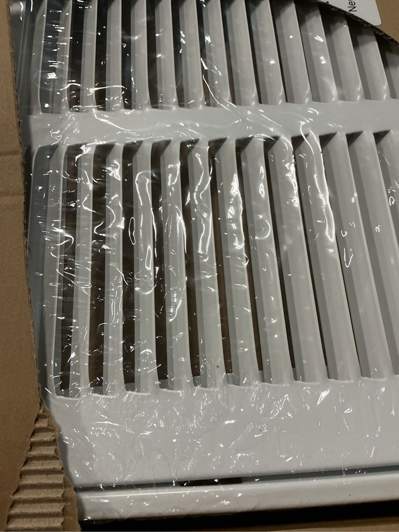 Condition photo showing New/Like New for 20×12 return air grille [duct opening size] return vent cover for wall or ceiling,steel return air grill removable face/door for 1 inch filters (20"w x 12"h [duct opening])