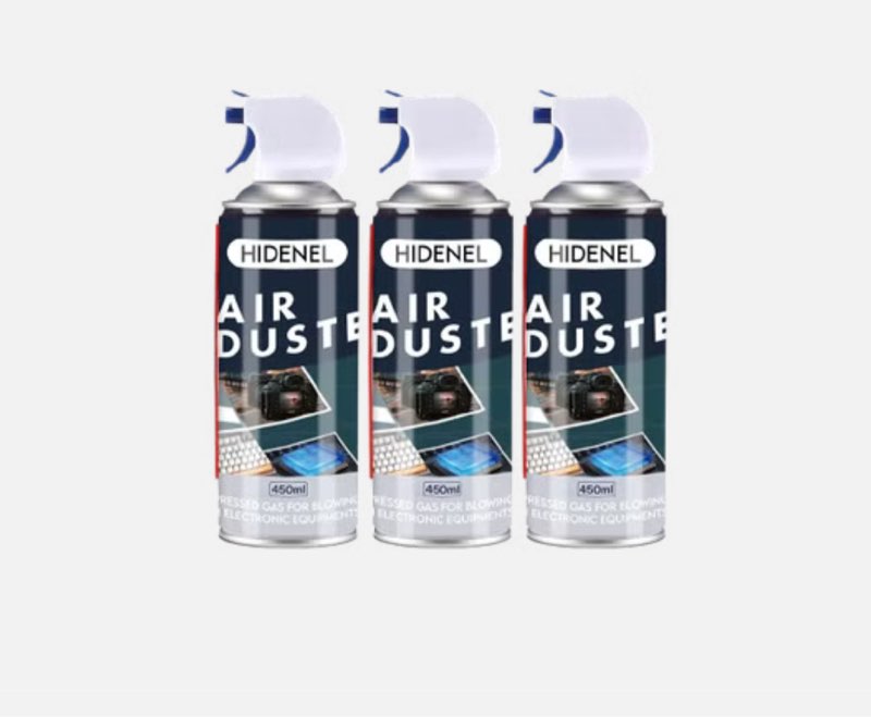 Air dustercompressed-gas 450ml HIDENEL HIDENEL Compressed Air Duster Can pack of 3