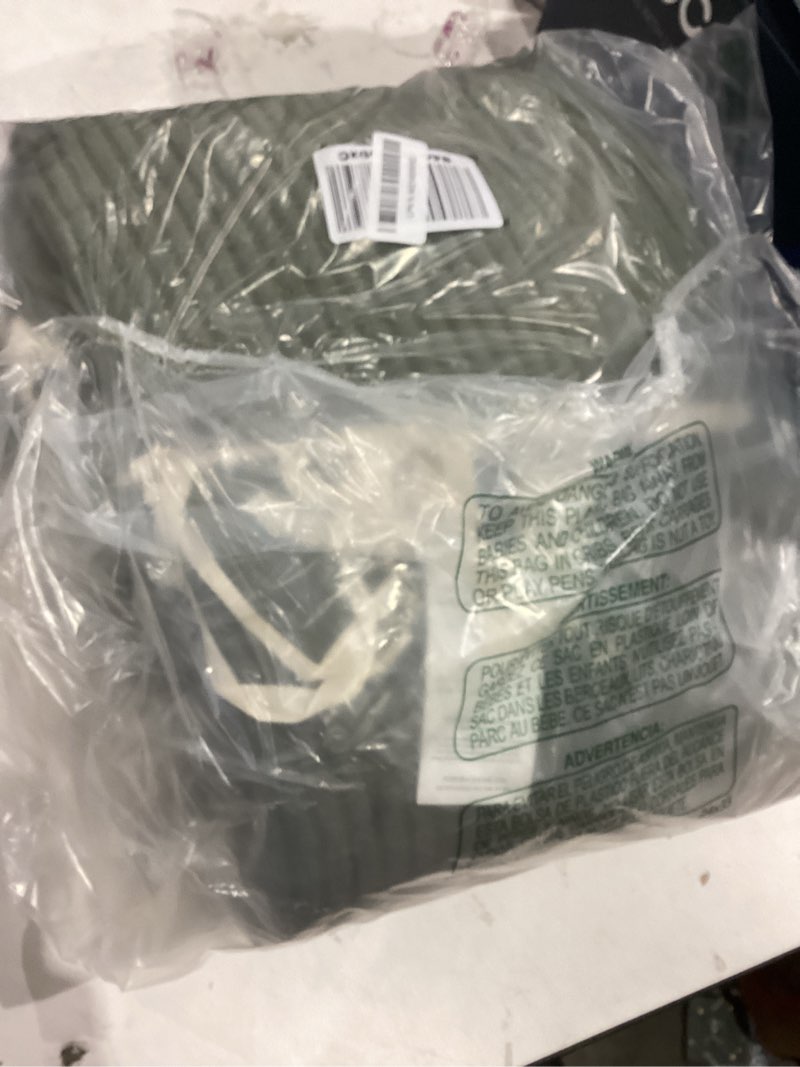 Condition photo showing As Is for EVERGRACEHOME Cotton Coverlet Set King Size 3 Pieces, Lightweight Soft Ribbed Matelassé Bedspread Quilt Set, Cozy Oversized Quilted Bedding Set with 2 Pillow Shams for All Seasons, Olive Green King (108" x 98") Olive Green