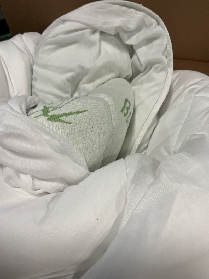 Condition photo showing Good Condition for ultra soft queen size mattress topper - viscose made from bamboo pillow top mattress pad for back pain relief - naturally cooling for hot sleepers, green green queen