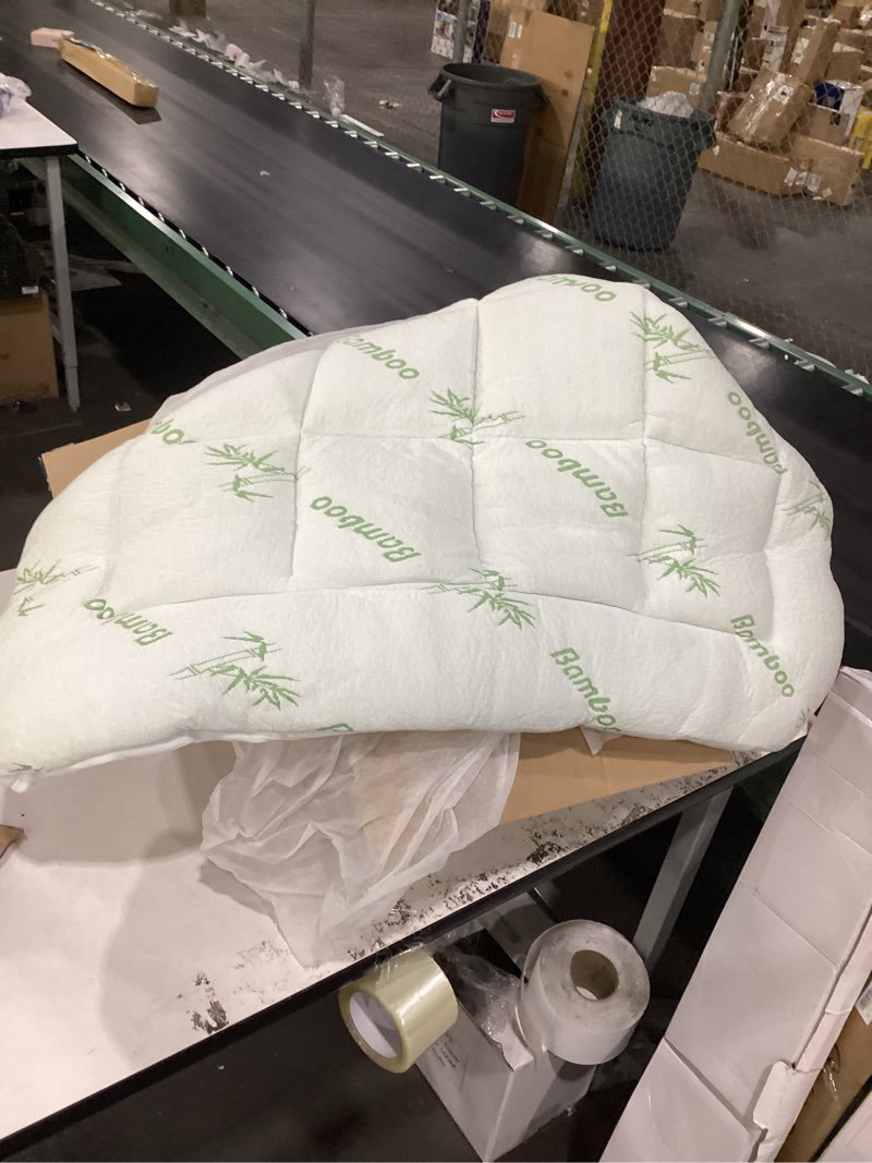 Condition photo showing Good Condition for downcool memory foam mattress topper twin, viscose derived from bamboo | pillow top mattress pad for back pain relief | deep pocket fits 8–21 inch