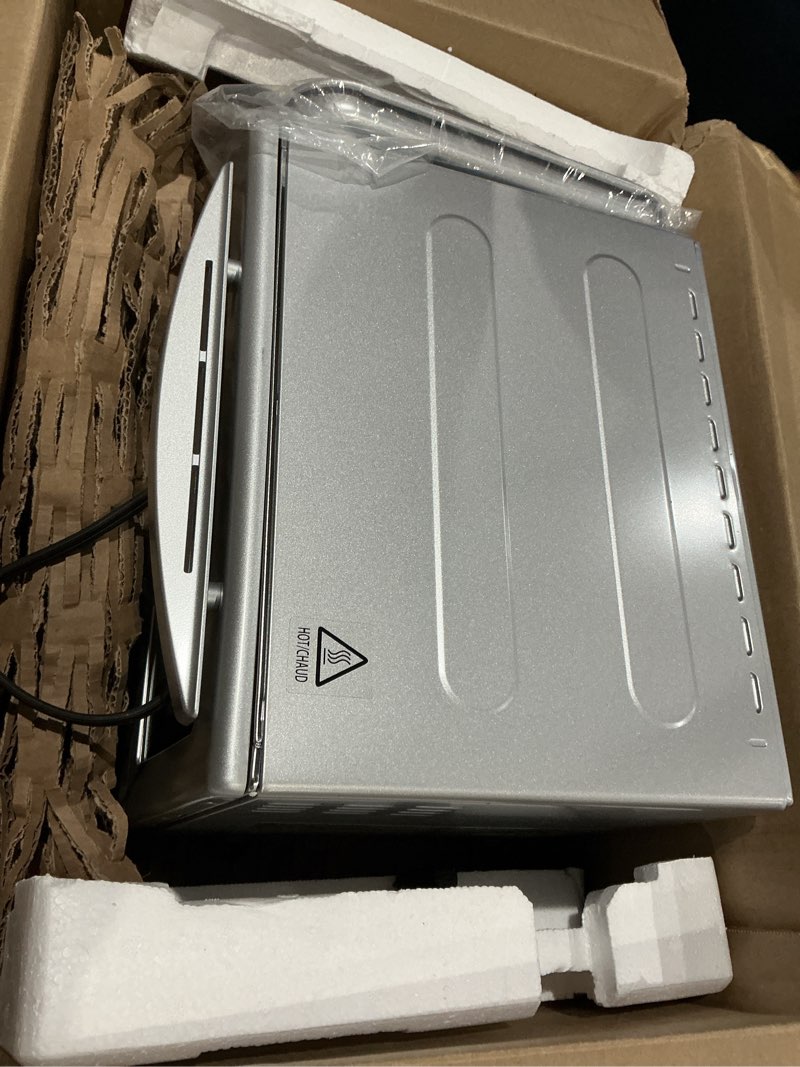 Condition photo showing Good Condition for panasonic flashxpress toaster oven countertop, 4-slice small toaster oven compact size with double infrared heating, 6 auto cook options and precise temperature control, 1300w - nb-g110p (silver) flashxpress compact matte silver