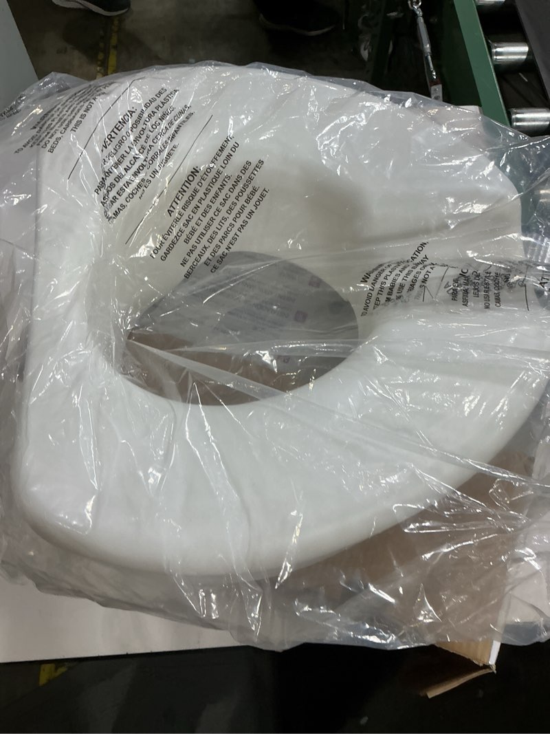 Condition photo showing New/Like New for drive medical 12014 premium raised toilet seat with lock, elongated seat, white