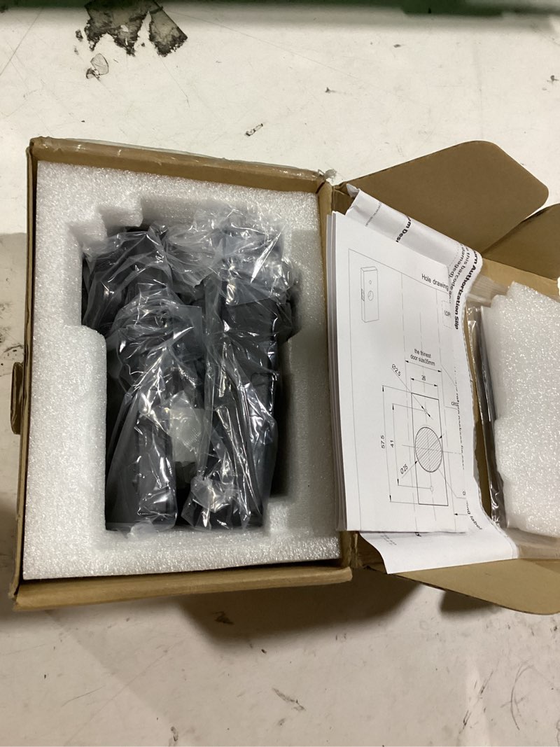 Condition photo showing Good Condition for smart deadbolt lock, fingerprint keyless entry door lock app control, electronic touchscreen keypad, auto locking, ip54 weatherproof, easy install digital deadbolt for front door glossy black no handle