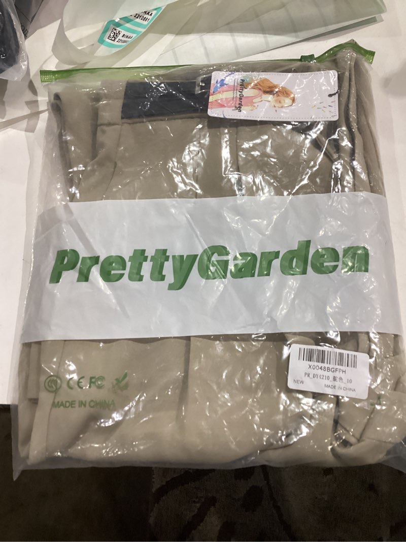 Condition photo showing Good Condition for PRETTYGARDEN Women's Wide Leg Dressy Pants High Waisted Fashion Business Casual Work Office Trousers Palazzo Pant 10 Camel