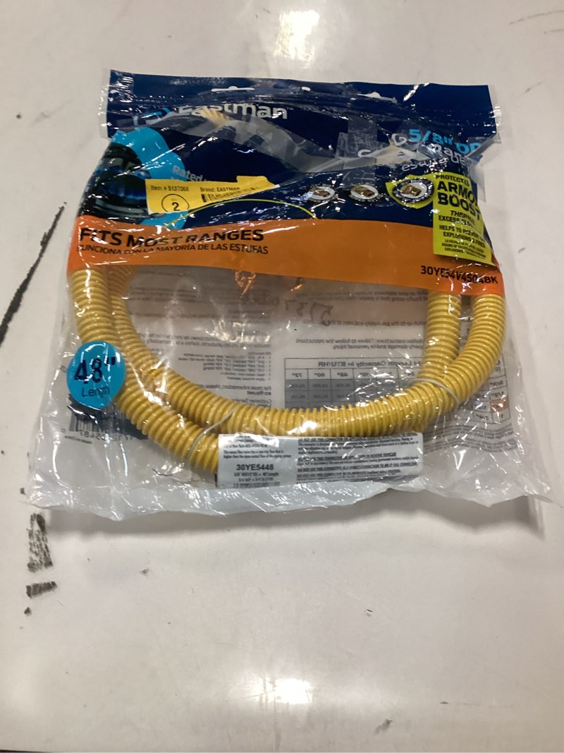 Condition photo showing As Is for EASTMAN 48-in 3/4 -in MIP Inlet x 3/4 -in MIP Outlet Corrugated stainless steel Gas appliance