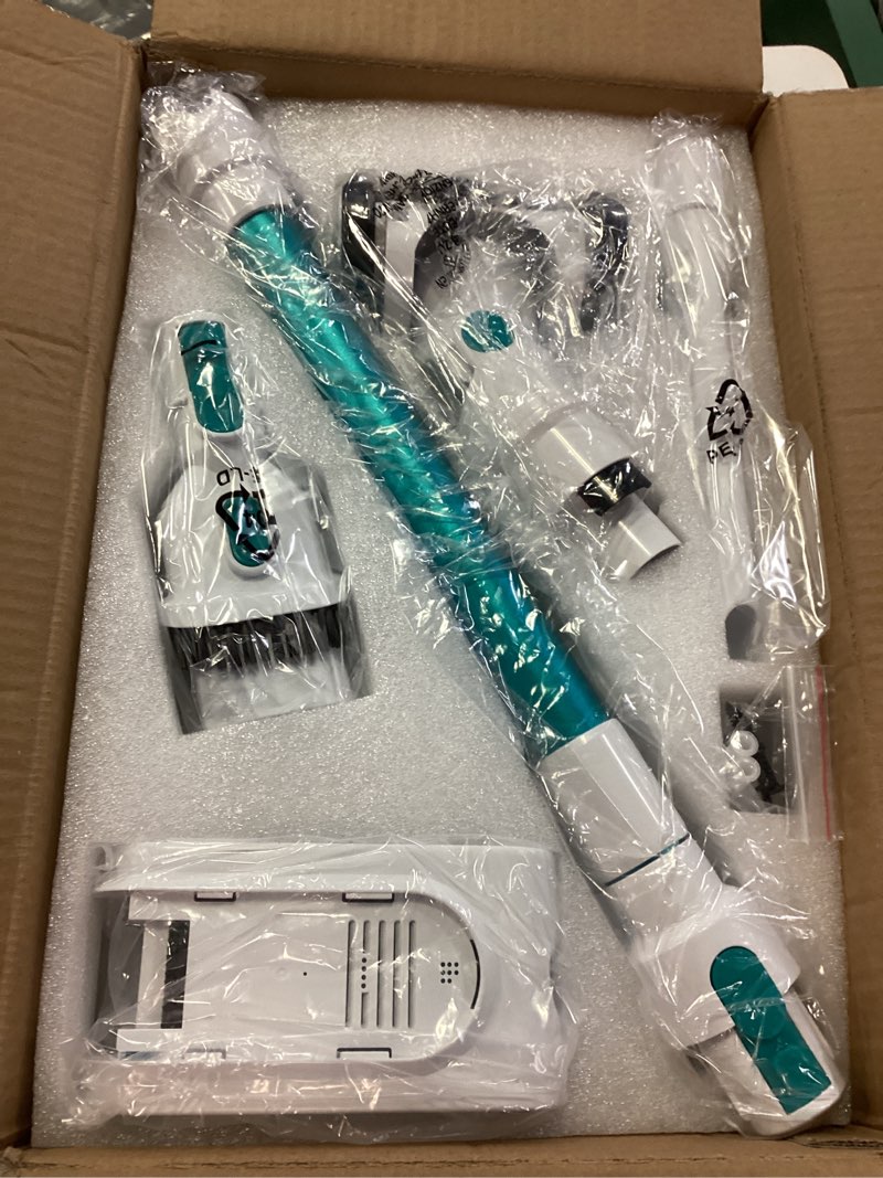 Condition photo showing Good Condition for tikom v500 cordless vacuum cleaner for home, 40000pa/450w stick vacuum with led touch screen, charging wall dock, anti-tangle, lightweight handheld vacuum for pet hair, hard floor, carpet, blue