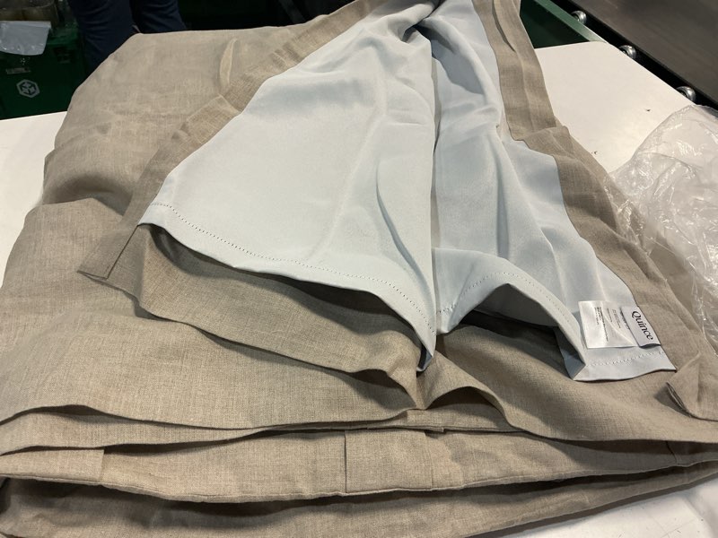 Condition photo showing Good Condition for quince european linen true blackout curtain 1 panel 96”x 120”