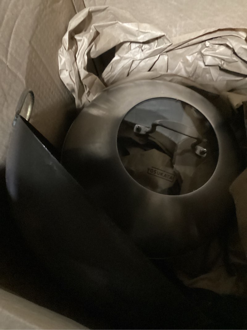 Condition photo showing As Is for (similar to) sensarte nonstick ceramic frying pan with lid 8/9.5/10/11/12.5 inch omelet pan skillet, free of intentionally added pfas/ptfe non-toxic chef's pan induction compatible pan, heat resistant handle white ceramic 8 inch