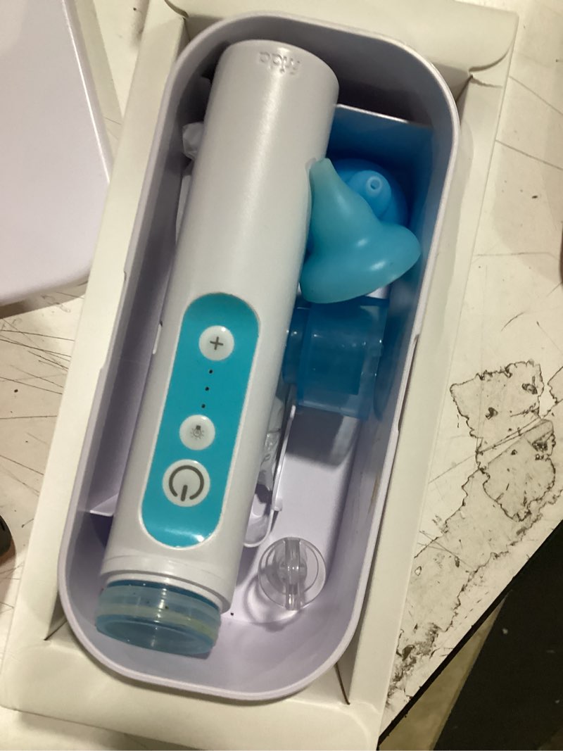 Condition photo showing As Is for frida baby electric nosefrida nasal aspirator for baby, nose sucker for baby & toddler, upgraded nasal aspirator for congestion + allergy relief with 3 suction levels, 2 silicone tips, usb