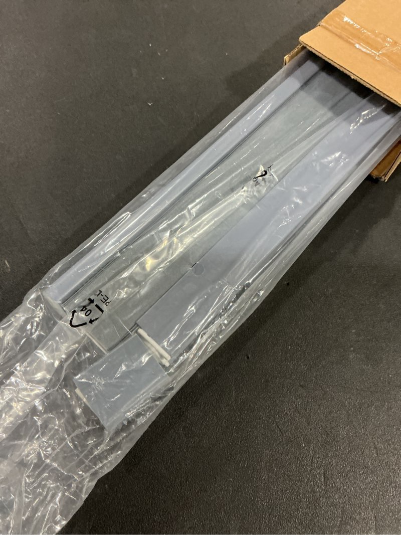 Condition photo showing Good Condition for LazBlinds Cordless Cellular Shades, No Tools No Drill Light Filtering Honeycomb Shades Pleated Blinds for Windows, 25'' W x 64'' H, Dark Grey Light Filtering-dark Grey 25'' W x 64'' H