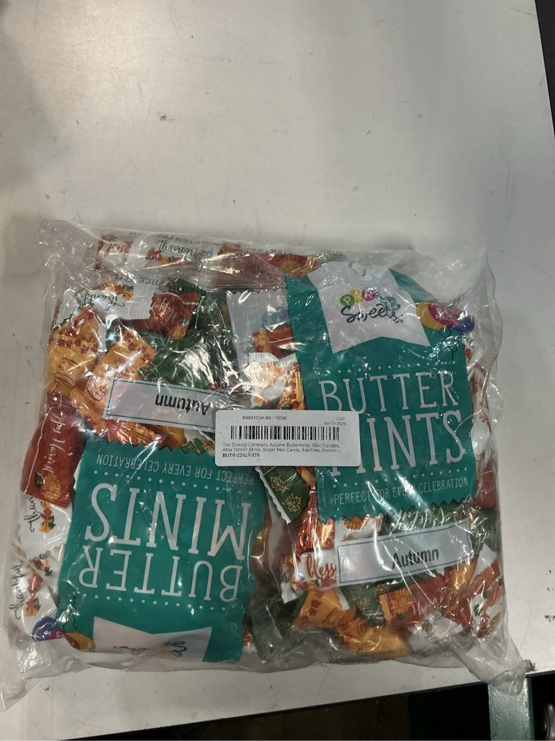Condition photo showing New/Like New for ( 06/10/2026)The Dreidel Company Autumn Buttermints, Mint Candies, After Dinner Mints, Butter Mint Candy, Fat-Free, Kosher Certified, Individually Wrapped (275 Pieces) 275 Count (Pack of 1)