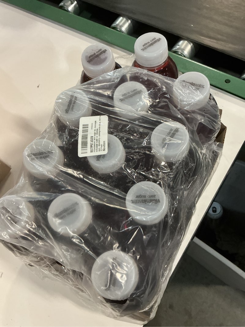 Condition photo showing New/Like New for Best by 12/08/25 vitaminwater XXX Acai-Blueberry-Pomegranate Zero Sugar, Flavored Water Beverage, 20 fl oz Bottles, 12 Pack Zero Sugar XXX Açai Blueberry Pomegranate 20.05 Fl Oz (Pack of 12)