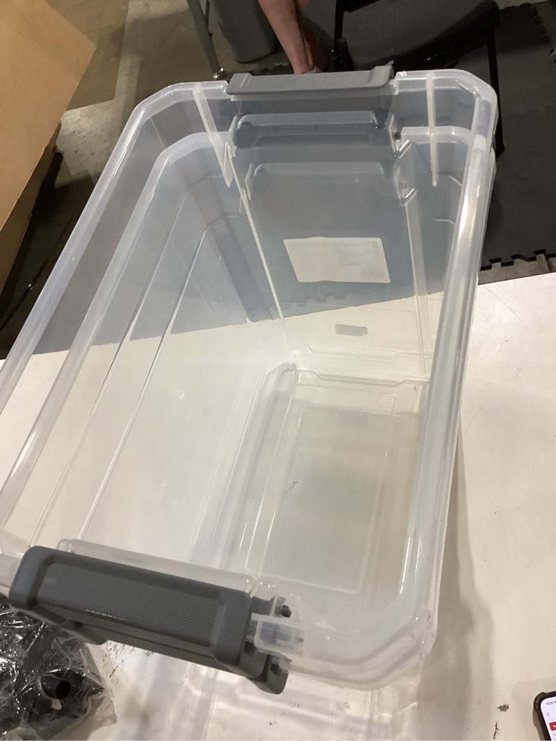 Condition photo showing Good Condition for 30qt heavy duty latching clear storage box - brightroom™