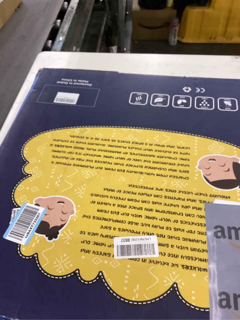 Condition photo showing New/Like New for MOON WALKERS Stylish Boho Baby Play Mats for Floor, (4x6ft) Play Mat for Babies and Toddlers, Non-Toxic, Soft, Thick, Tummy Time Mat for Crawling (Standard 6 Tiles, Ivory Aztec) Standard 6x4ft | 6 Tiles Ivory Aztec