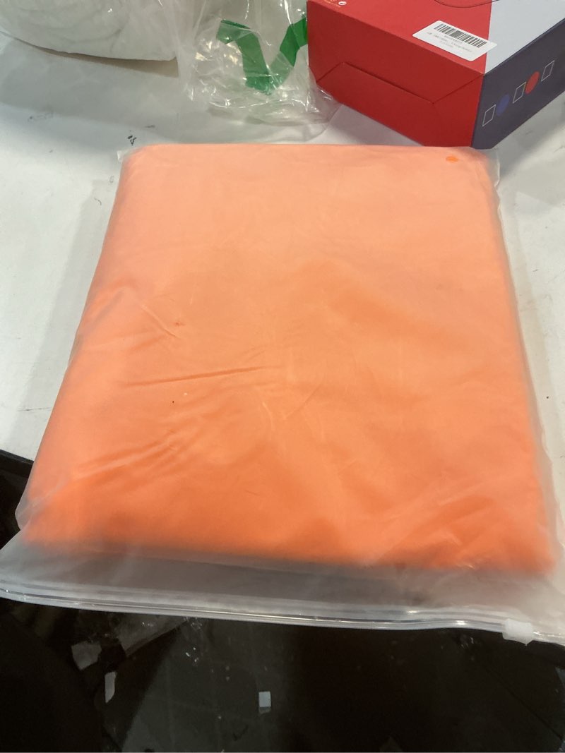 Condition photo showing New/Like New for PureFit Outdoor Curtains for Patio Waterproof Weatherproof, UV Resistant Outside Curtains for Gazebo, Front Porch, Pergola, Sun Blocking Privacy Curtain, 120W x 95L inch, 1 Panel, Orange Orange 120"W x 95"L (Pack of 1)