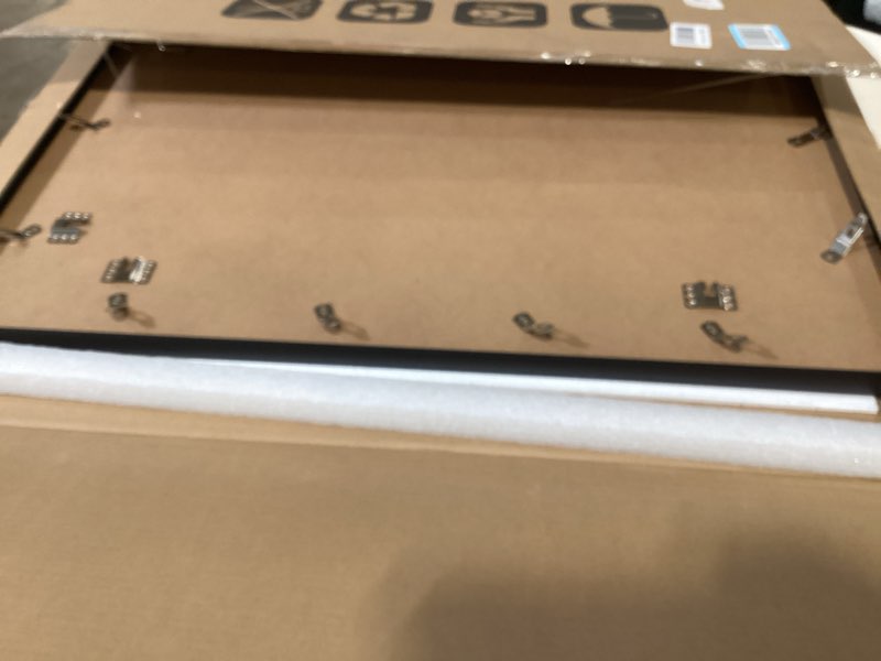Condition photo showing New/Like New for craig frames 440ww 12 by 16-inch whitewash picture frame, single white collage mat with 13 openings 13-opening school year mat - 440ww frame
