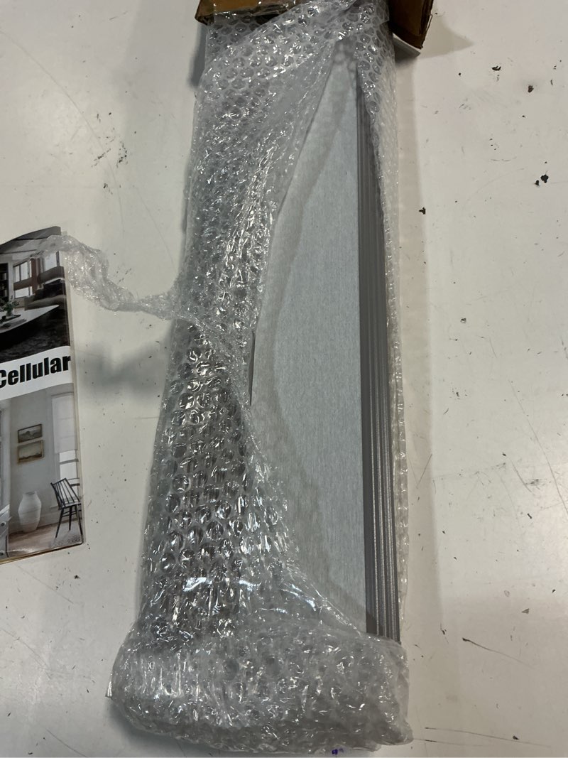 Condition photo showing Good Condition for boolegon no drill cellular shades for indoor windows,noise reducing & thermal insulating honeycomb blinds,cordless free stop blackout blinds easy to install,custom size,blackout light gray blackout light gray custom size