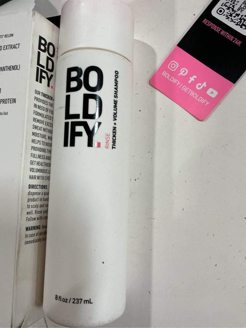 Condition photo showing New/Like New for boldify thickening shampoo - rice water for hair growth and volumizing shampoo for fine hair, weightlessly removes excess oil, rice water shampoo for thinning hair, fine hair & oily hair - 8oz