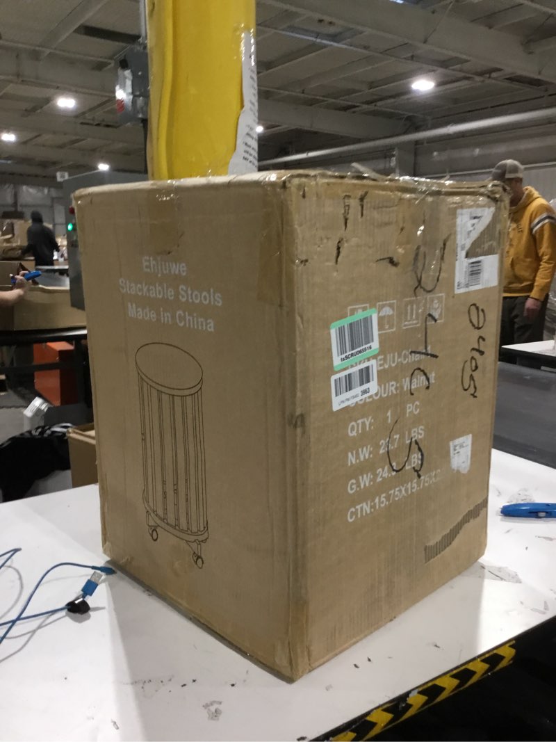 Ehjuwe 4-Pack Stackable Stools with Wheels | 18 Inch Nesting Side Tables for Living Room| Stackable 