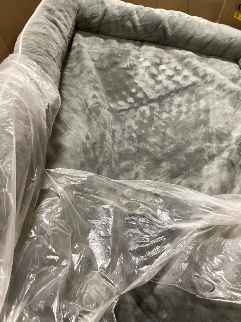 Condition photo showing Good Condition for eheyciga orthopedic dog beds for extra large dogs 44x32inch, waterproof memory foam xl pet bed with sides, non-slip and egg-crate foam big dog couch bed with washable removable cover, grey 44.0"l x 32.0"w x 6.5"th grey