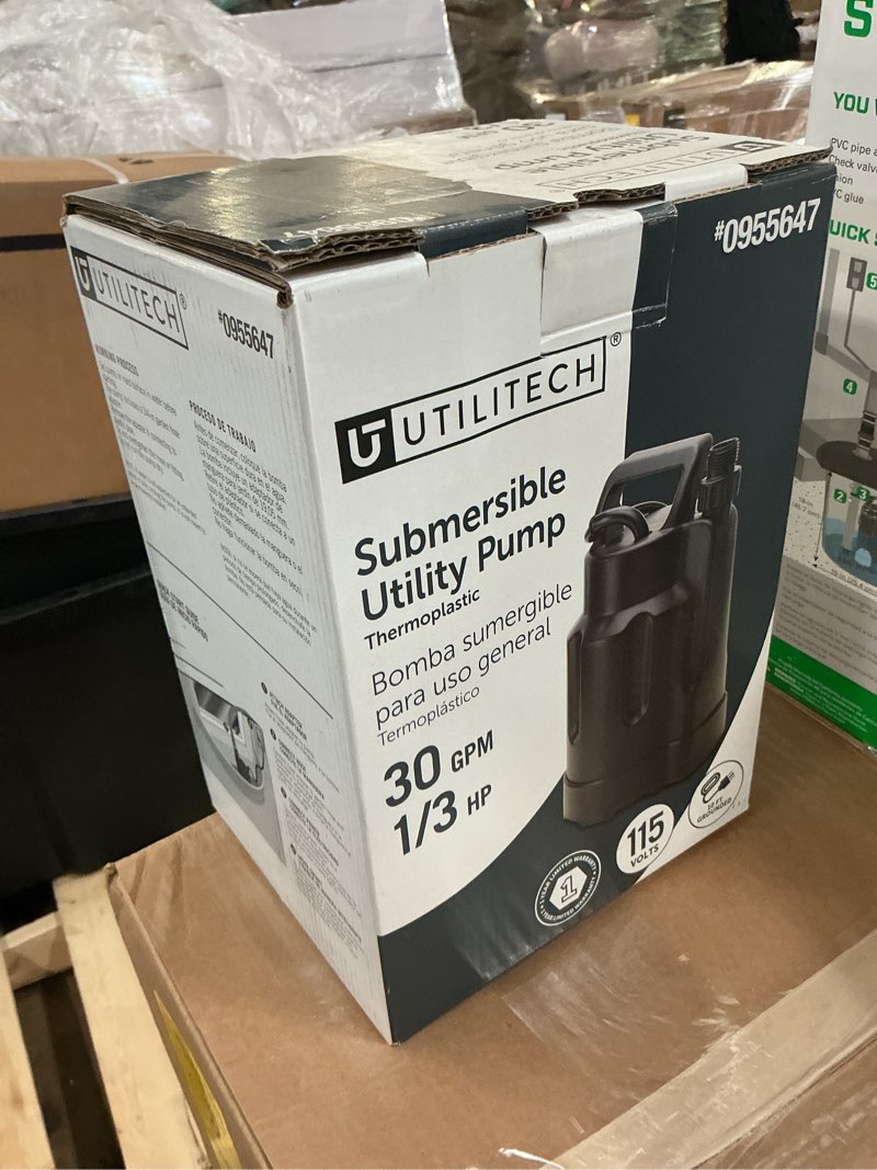 Condition photo showing As Is for ulitech submersible utility pump