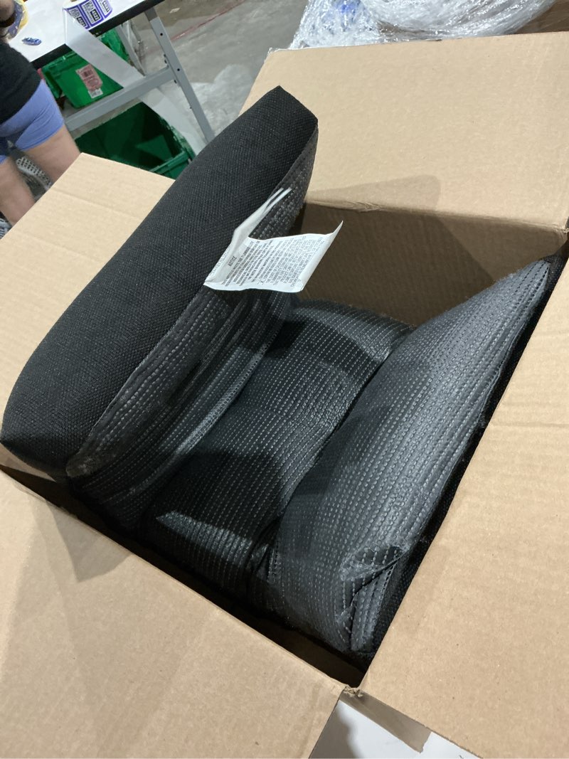 Condition photo showing As Is for klear vu the gripper non-slip tufted bench cushion for indoor furniture, assembled in usa, entryway storage, bay window, corner nook or piano seat, 35 inches, solid black solid black 35 inches