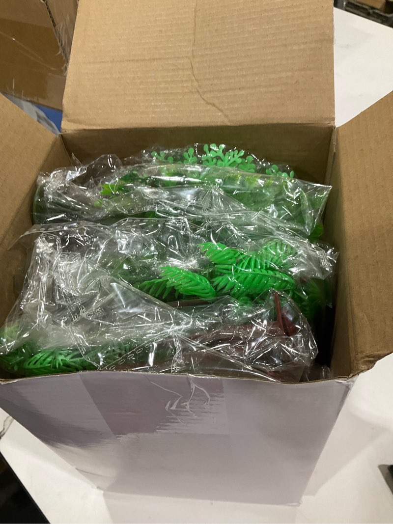 Condition photo showing Good Condition for Janinka 48 Pcs Mini Toy Jungle Trees Plastic Model Coconut Trees Figurines with Base Cake Decoration Rainforest Diorama Supplies Scenery Architecture for Craft, Building, Scenery Landscape, 4 Styles