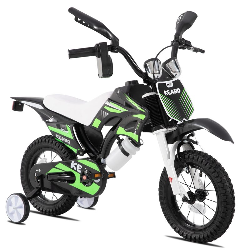 keano motocross style kids bike for boys girls ages 24 years, 12 inch bikes w...