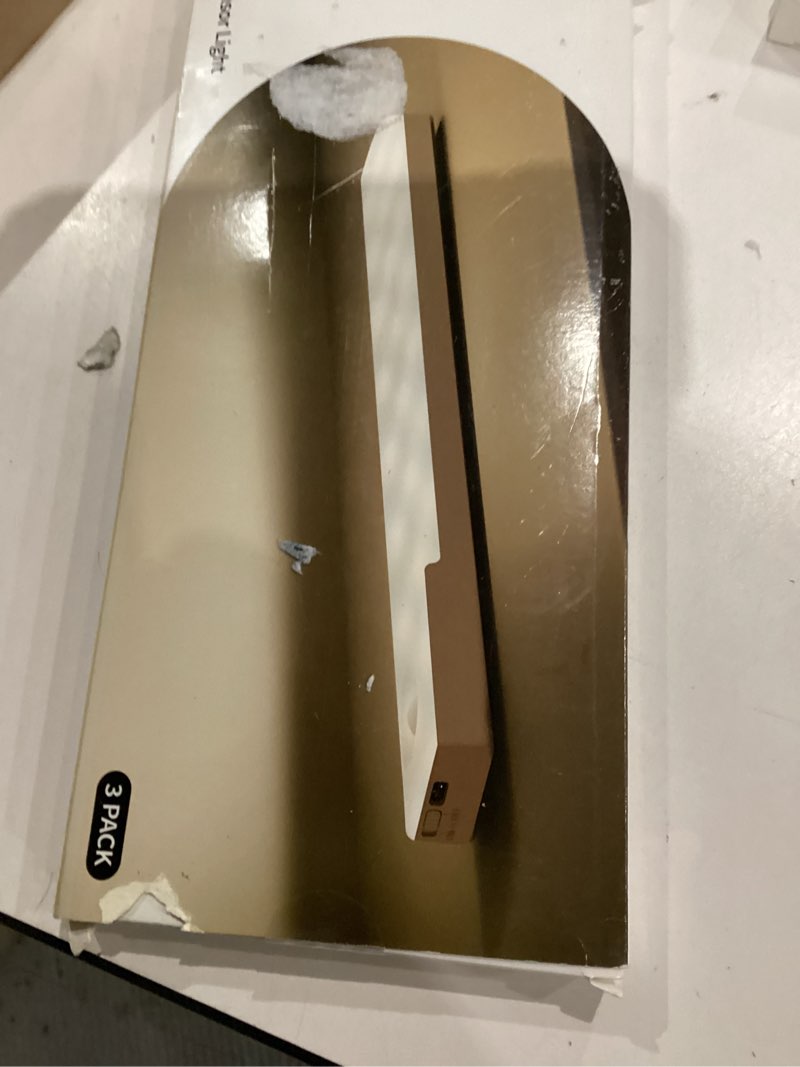 Condition photo showing Good Condition for EZVALO 3-Pack Under Cabinet Lighting, 2000mAh Rechargeable Wireless Motion Sensor Lights, 62LEDs, 3 Color Temps, Dimmable, Timer, Magnetic, with Remote Control for Kitchen, Closet, Stair 3 Pack