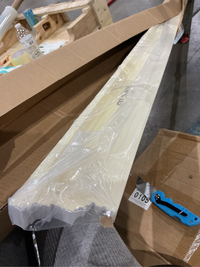 Condition photo showing Good Condition for endurathane stockport crosshead, 77" bottom width x 79 1/2" top width x 3 7/8"h x 1/4"p, factory primed 77-in. w