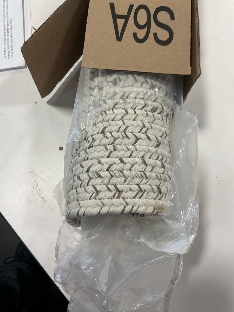 Condition photo showing Good Condition for nuLOOM 2' x 3' Solid Hand Braided Indoor/Outdoor Area Rug, Pet-Friendly, High Traffic, Weather Resis