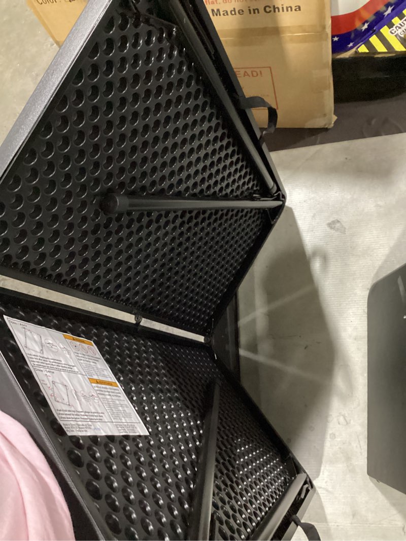 Condition photo showing Good Condition for mainstays 34" square resin fold-in-half table, rich black
