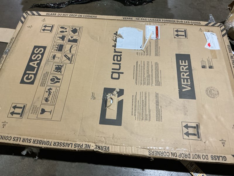 Condition photo showing Good Condition for (Similar to) TETOTE Frameless Mirror 48\" x 30\" Frameless Bathroom Vanity Mirror for Over Sink with Tempered Glass, Bedroom, Entryway, Hallway, Home Gym, Horizontal or Vertical 30\"L x 48\"W 1 Pack