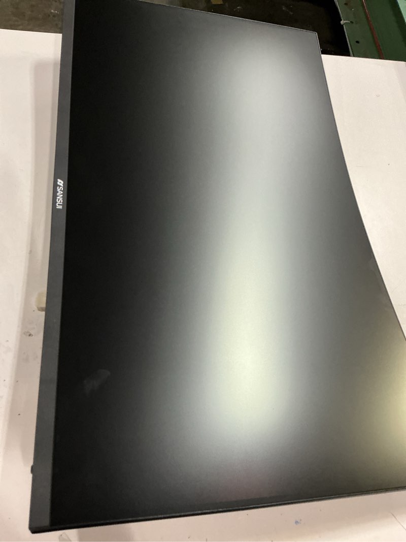 Condition photo showing As Is for SANSUI 27 Inch Curved 160Hz Gaming Monitor, 1500R Curved Computer Gaming Monitor FHD 1080P, 4000:1, 110% sRGB, FPS/RTS, 1Ms MPRT|FreeSync|HDR|Low Blue Light|HDMI DP| VESA Support, HDMI Cable Incl. 27 Inch 160Hz Gaming Curved 1500R