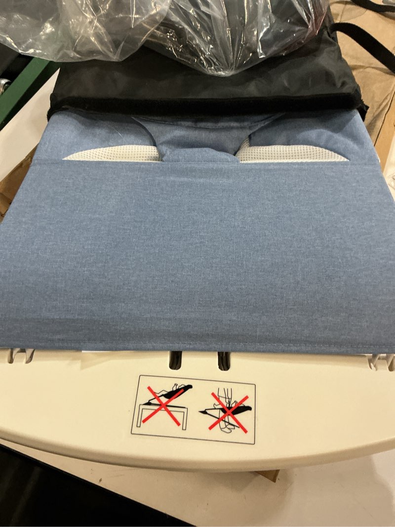 Condition photo showing Good Condition for comfybumpy ergonomic baby bouncer seat - safe, portable bouncing chair with adjustable height positions - infant bouncy seat perfect for newborn babies (blue)