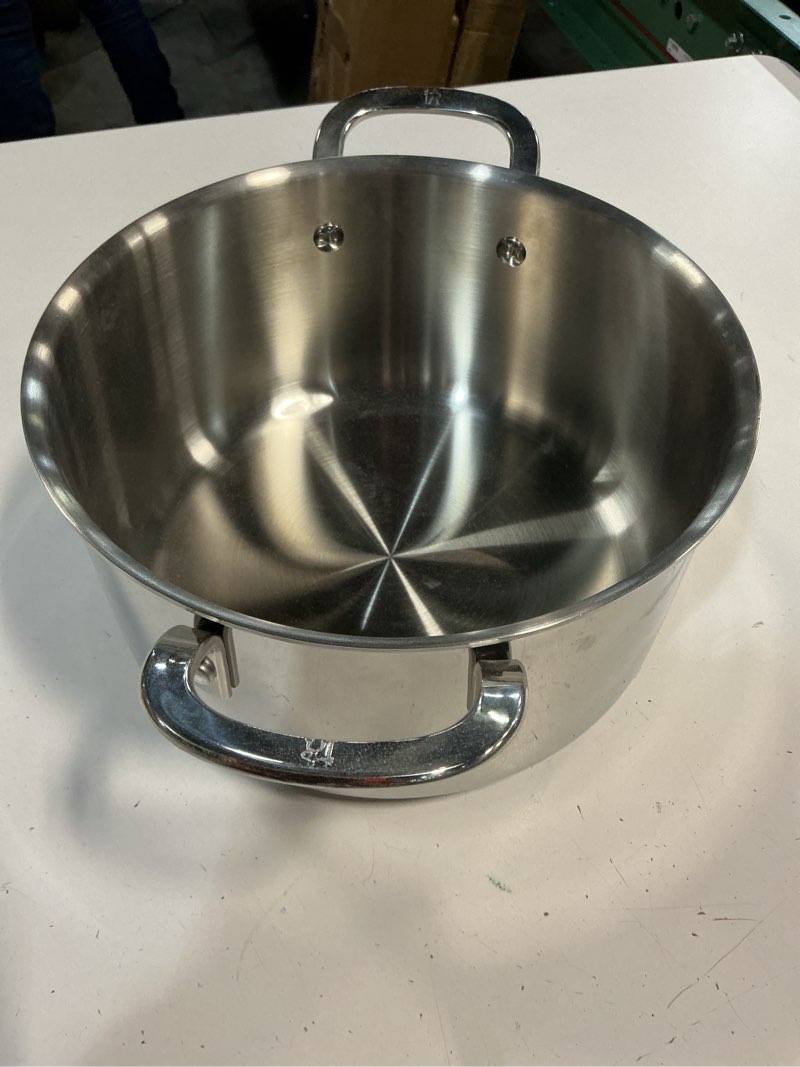 Condition photo showing As Is for all-clad, 6-qt-7-qt-8-qt -12-qt..d3, d5, stock pots no lid (your choice)