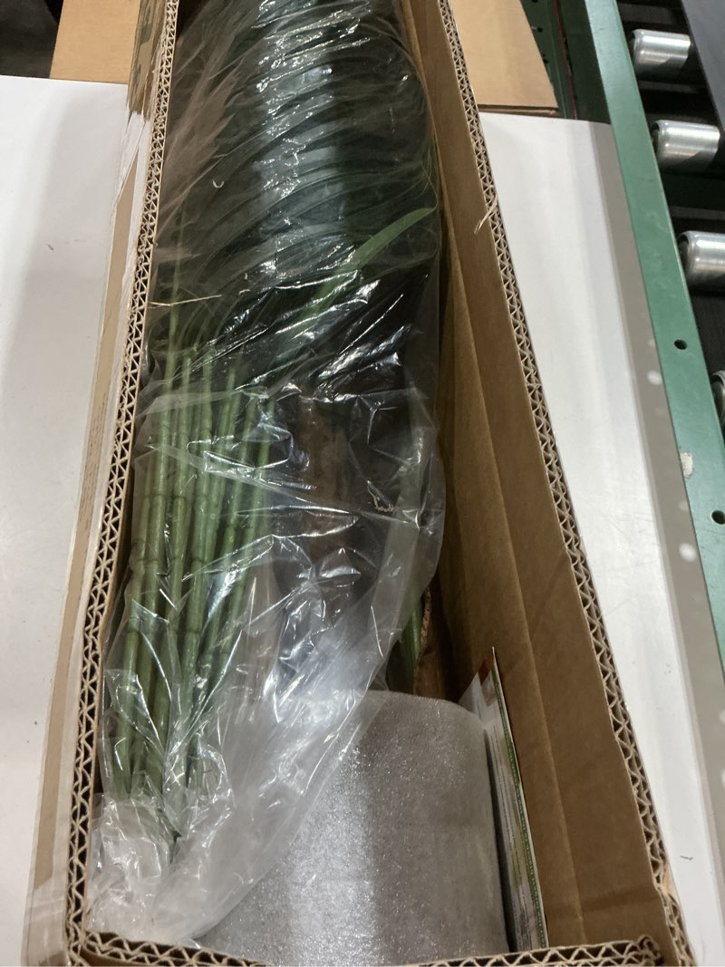 Condition photo showing New/Like New for 5ft artificial palm tree indoor, large fake tropical areca palm with 13 trunks, tall faux floor plants for indoor living rooms offices bedroom home decor