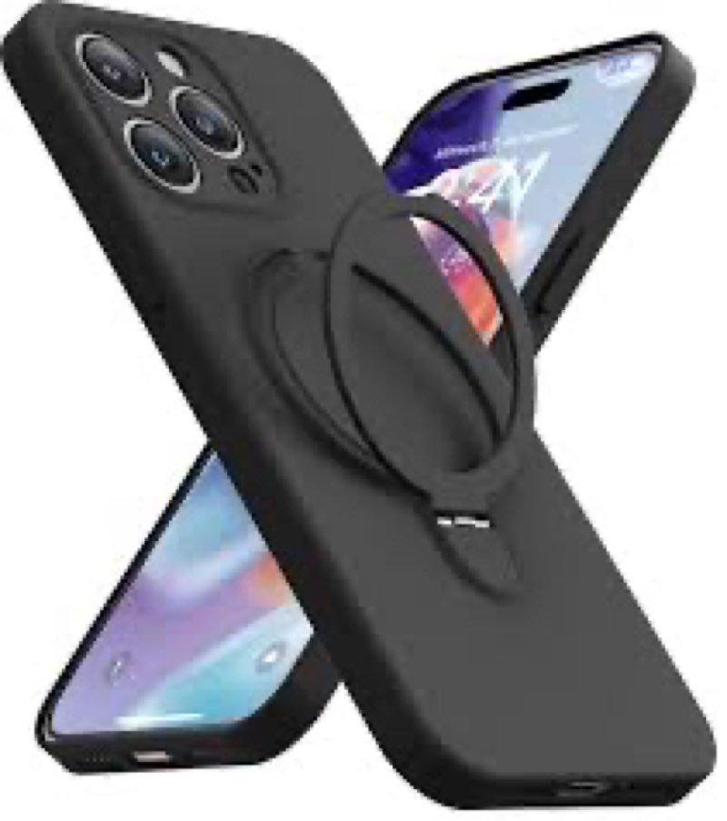mephoro magnetic stand for iphone 17 pro max case, liquid silicone, [compatible with magsafe][built-